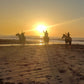 Balade à cheval d'une heure au coucher du soleil en bord de mer
