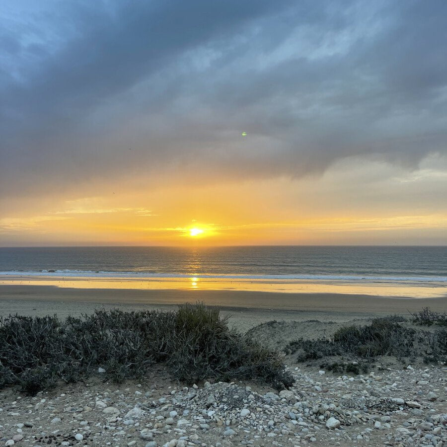 Balade à cheval d'une heure au coucher du soleil en bord de mer