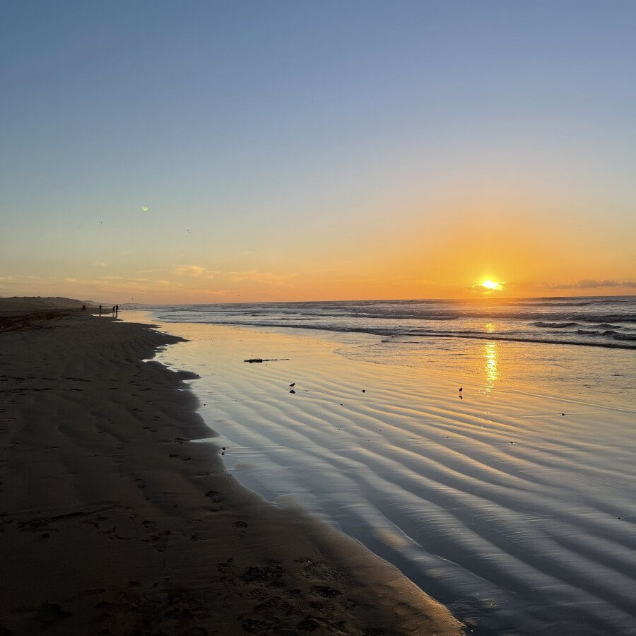 Balade à cheval d'une heure au coucher du soleil en bord de mer