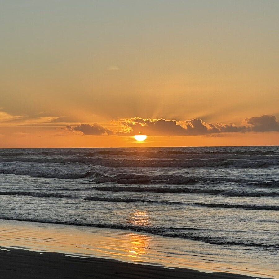 Balade à cheval d'une heure au coucher du soleil en bord de mer